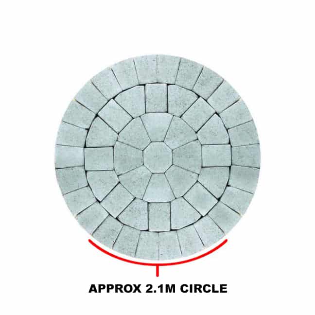 Tumbled Cobble Circle Birch 2100mm