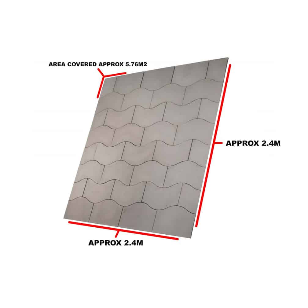 Prestbury Wave 2.4 X 2.4m 5.76m2