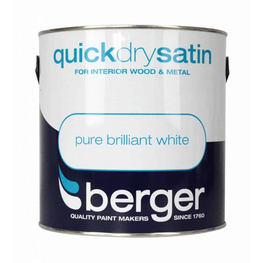 Berger Quick Dry Satin Finish White 750ml