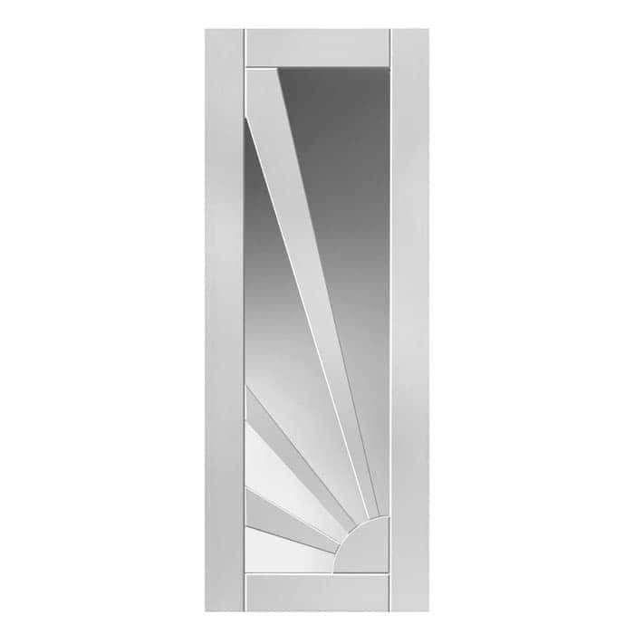 JB Kind Aurora Clear Glazed White Internal Door