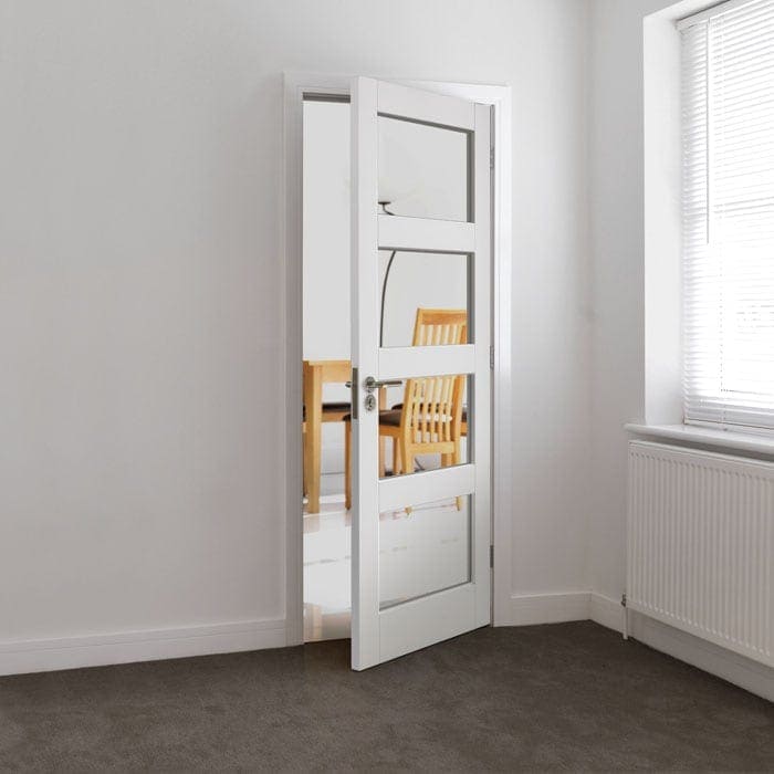 JB Kind Cayman White Glazed Internal Door - Image 3