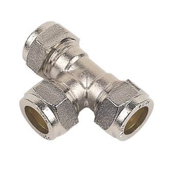 Compression Equal Tee Chrome Plated