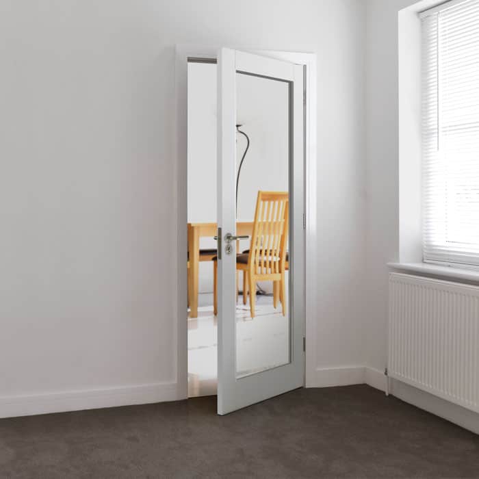 JB Kind Tobago White Glazed Internal Door - Image 2