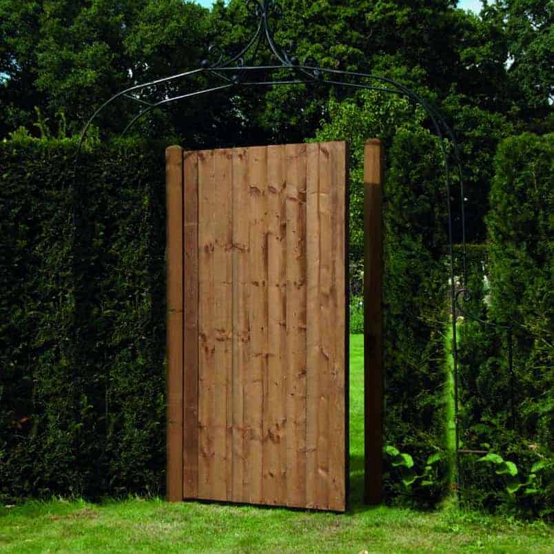 Featheredge Gate Brown 1.85 X 0.9m - Image 2