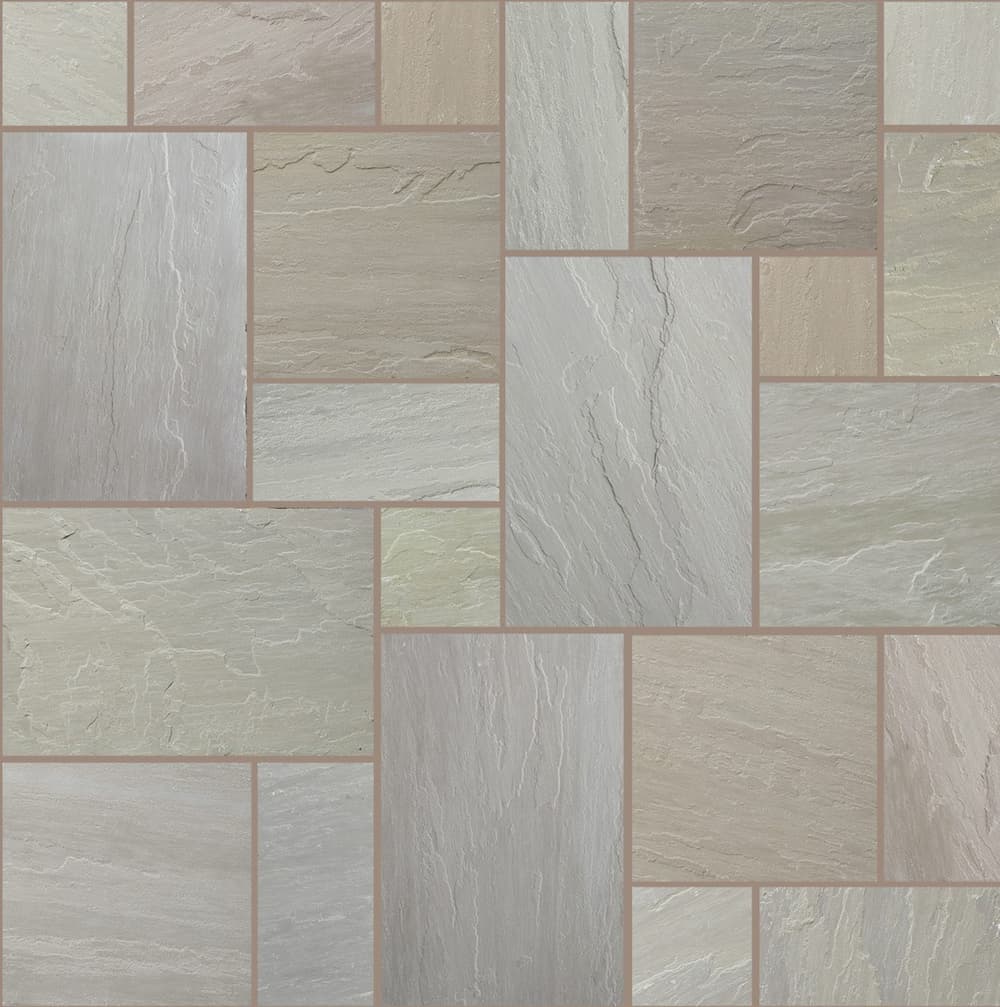 Natural Stone Calibrated Patio Kit Raj Green Indian Sandstone - Image 4