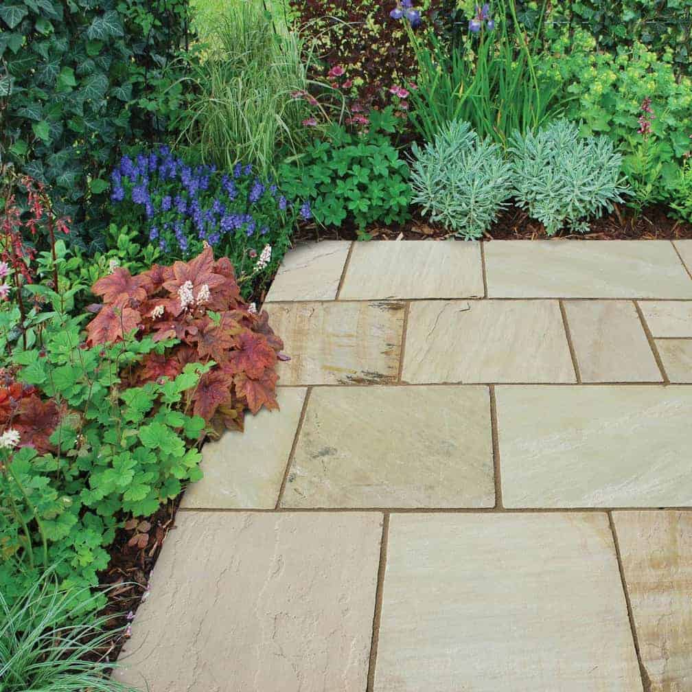 Natural Stone Calibrated Patio Kit Fossil Mint Indian Sandstone - Image 3
