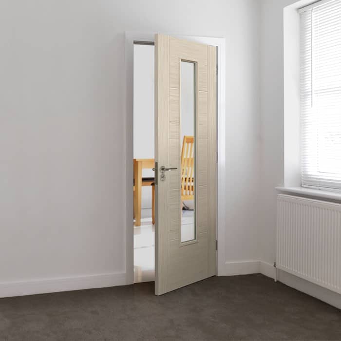 JB Kind Tigris Ivory Glazed Laminate Internal Door - Image 3