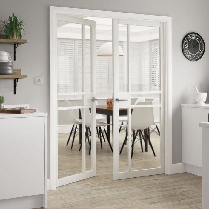 JB Kind City White Clear Glazed Internal Door - Image 3
