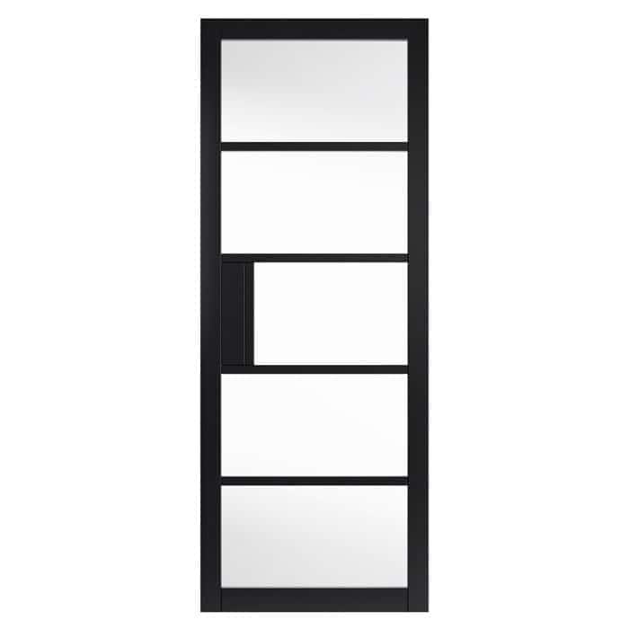 JB Kind Metro Black Clear Glass Internal Door