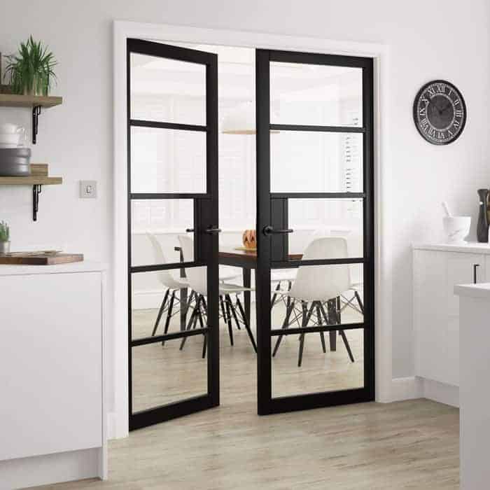 JB Kind Metro Black Clear Glass Internal Door - Image 3