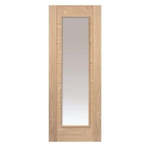JB Kind Palomino Oak Clear Glazed Internal Door