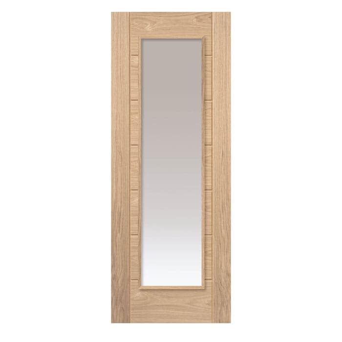 JB Kind Palomino Oak Clear Glazed Internal Door