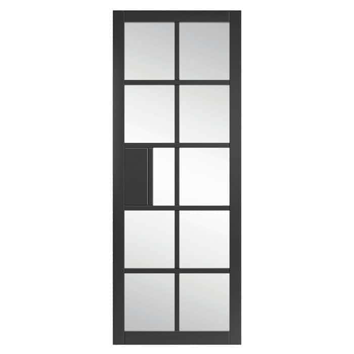JB Kind Plaza Black Clear Glass Internal Door