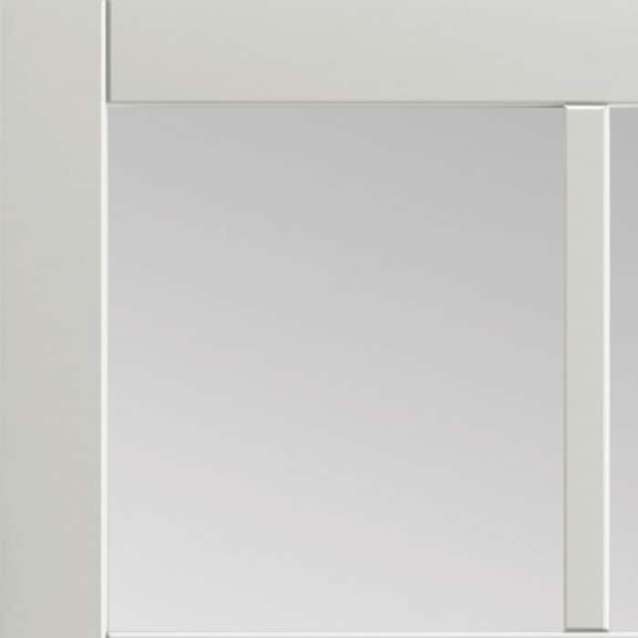 JB Kind Plaza White Clear Glass Internal Door - Image 4