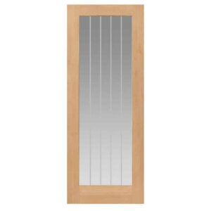 JB Kind Thames Oak 1 Light Oak Internal Door - Unfinished