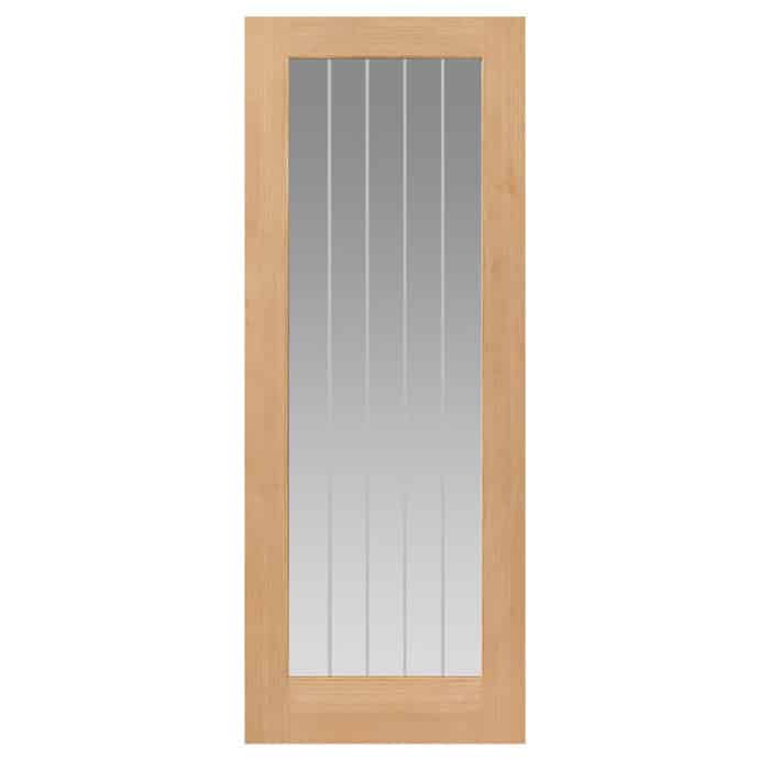 JB Kind Thames Oak 1 Light Oak Internal Door - Unfinished