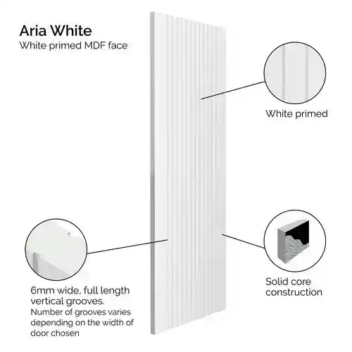 JB Kind Aria White Internal Door - Image 2