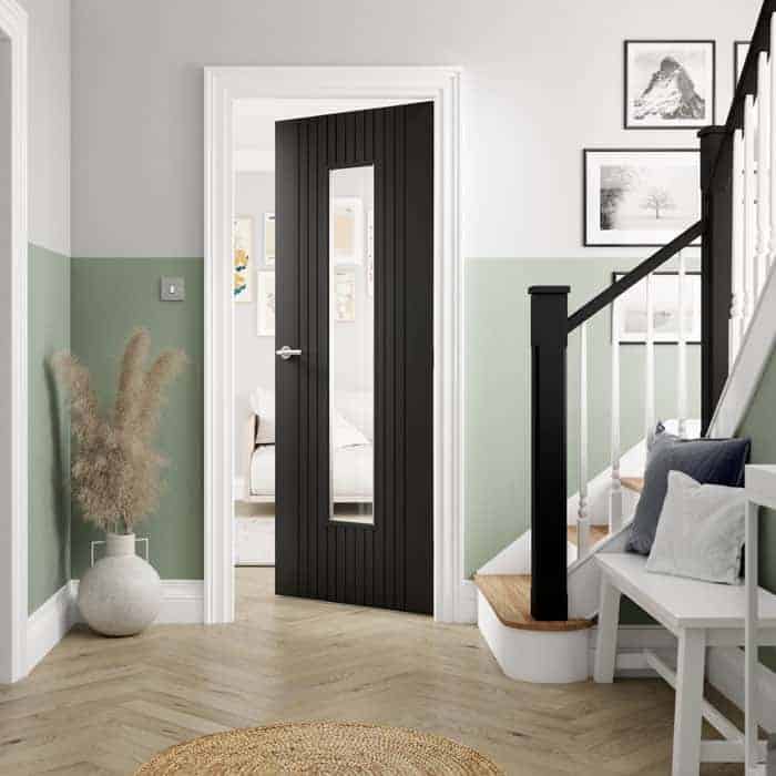 JB Kind Aria Black Glazed Internal Door - Image 3