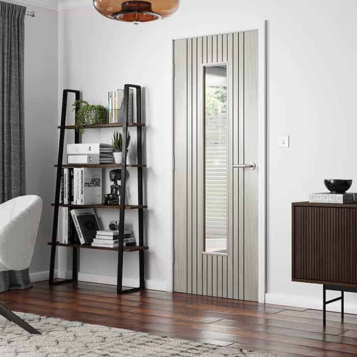 JB Kind Aria Grey Glazed Internal Door - Image 3