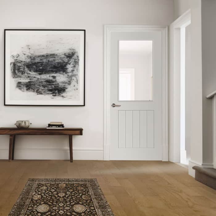 JB Kind Thames White Half Light Glazed Internal Door - Image 3