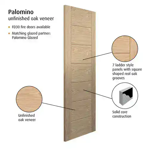 JB Kind Palomino Oak Internal Door - Image 2