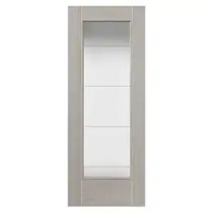 JB Kind Tigris Light Grey Full Glazed Laminate Internal Door