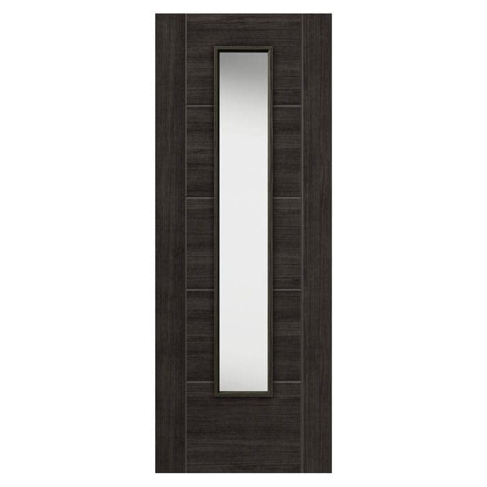JB Kind Tigris Dark Grey Glazed Laminate Internal Door