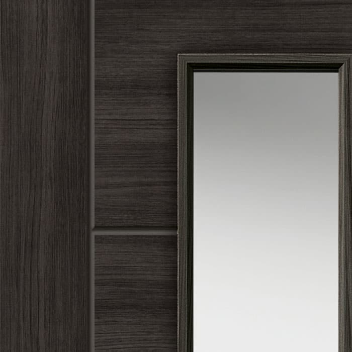 JB Kind Tigris Dark Grey Glazed Laminate Internal Door - Image 3