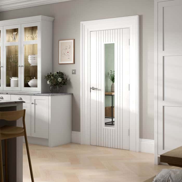 JB Kind Aria White Glazed Internal Door - Image 3