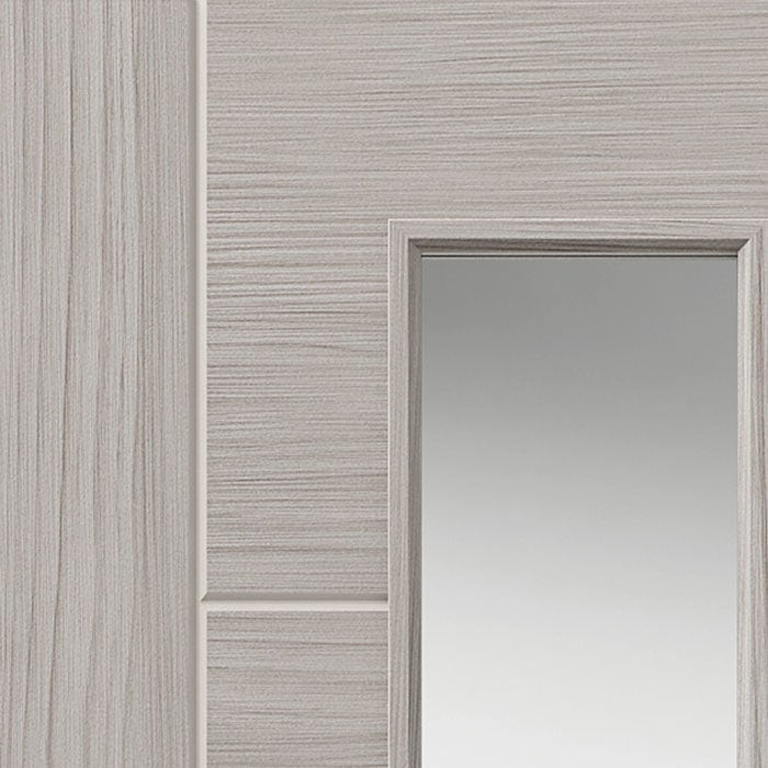 JB Kind Tigris Light Grey Glazed Laminate Internal Door - Image 2