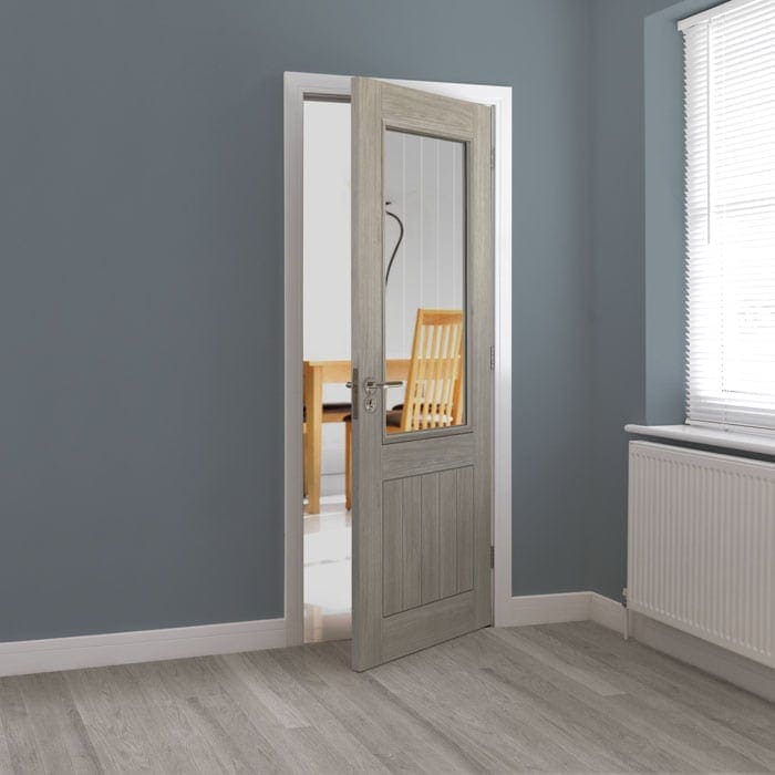 JB Kind Colorado Grey Glazed Laminate Internal Door - Image 2