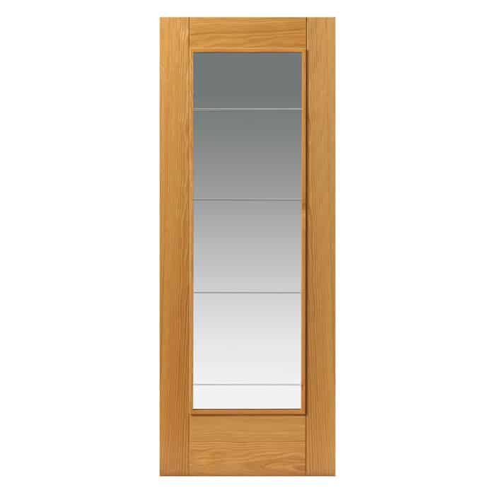 JB Kind Medina Oak Glazed Internal Door