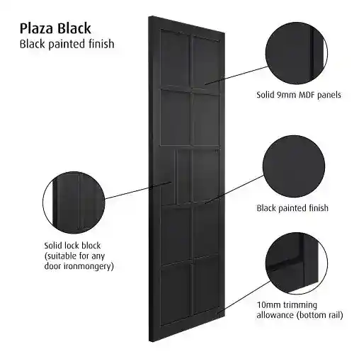JB Kind Plaza Black Internal Door - Image 2