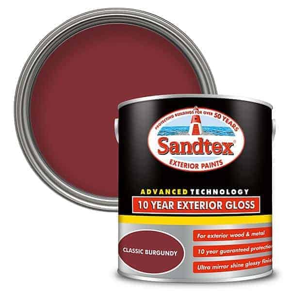 Sandtex 10 Year Exterior Gloss Paint Classic Burgundy 750ml