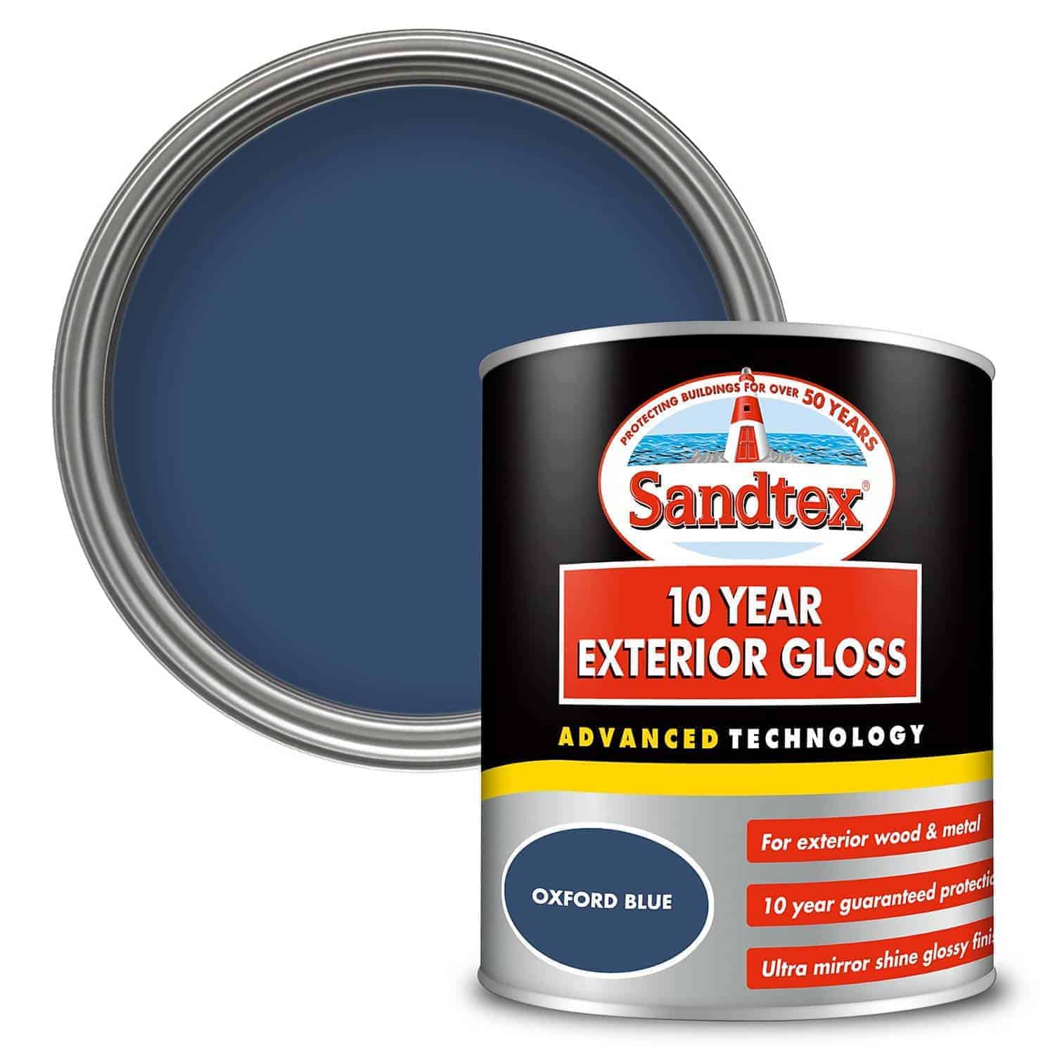 Sandtex 10 Year Exterior Gloss Paint Oxford Blue 750ml