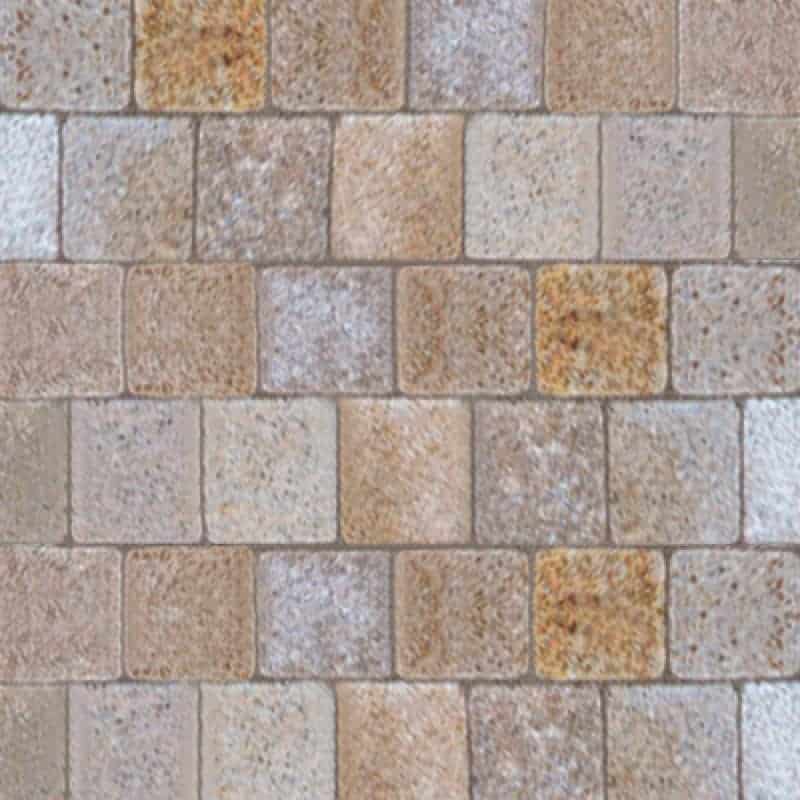 Sawn And Tumbled Sett Ember 100 X 100 X 25mm +/-