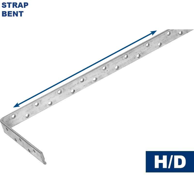 Galvanised Heavy Duty Strap Bent