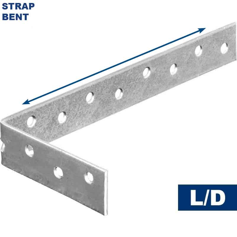 Galvanised Light Duty Strap Bent
