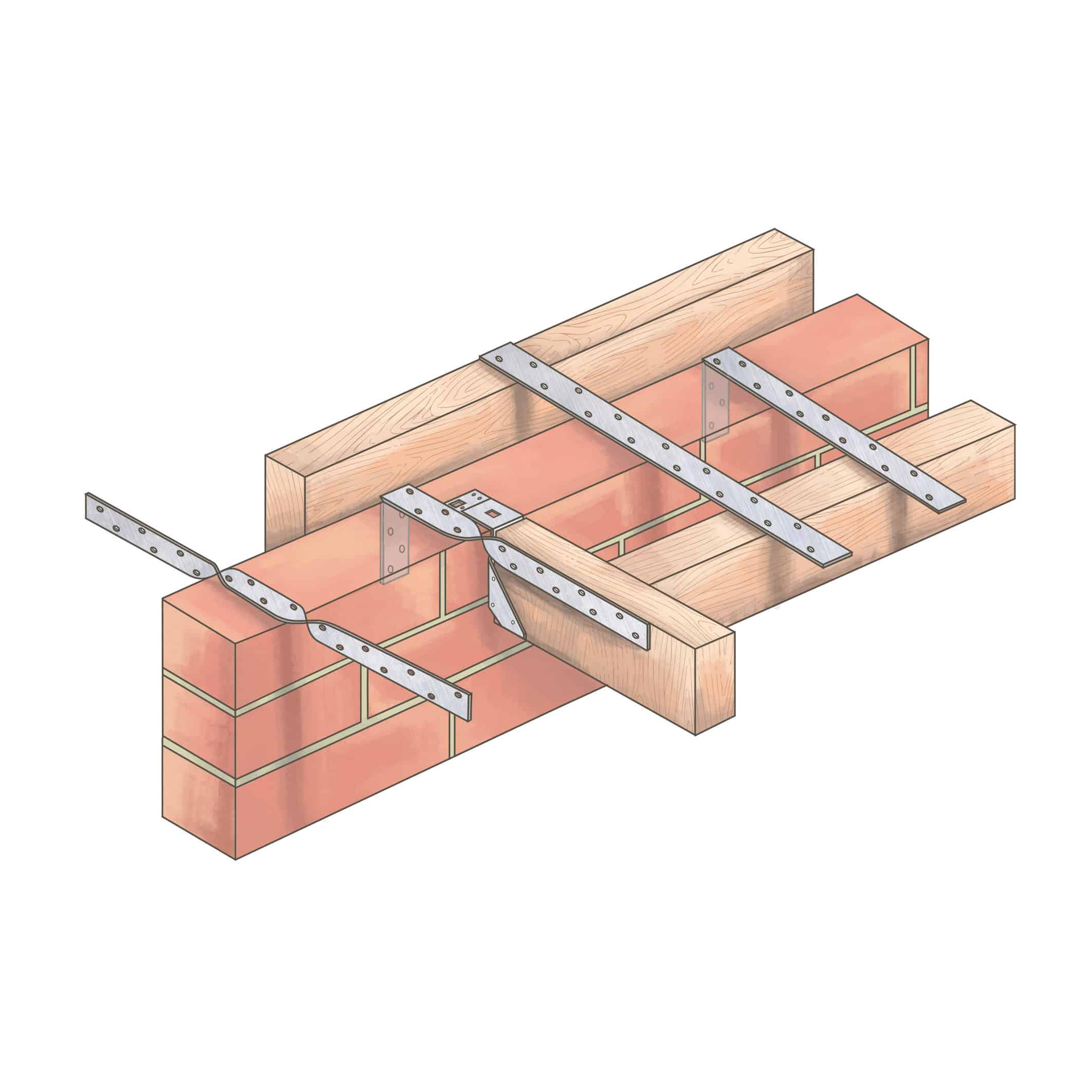 Galvanised Twisted Light Duty Strap Bent - Image 2