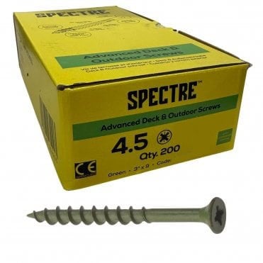 Spectre Advanced Decking Screws - Green - Box