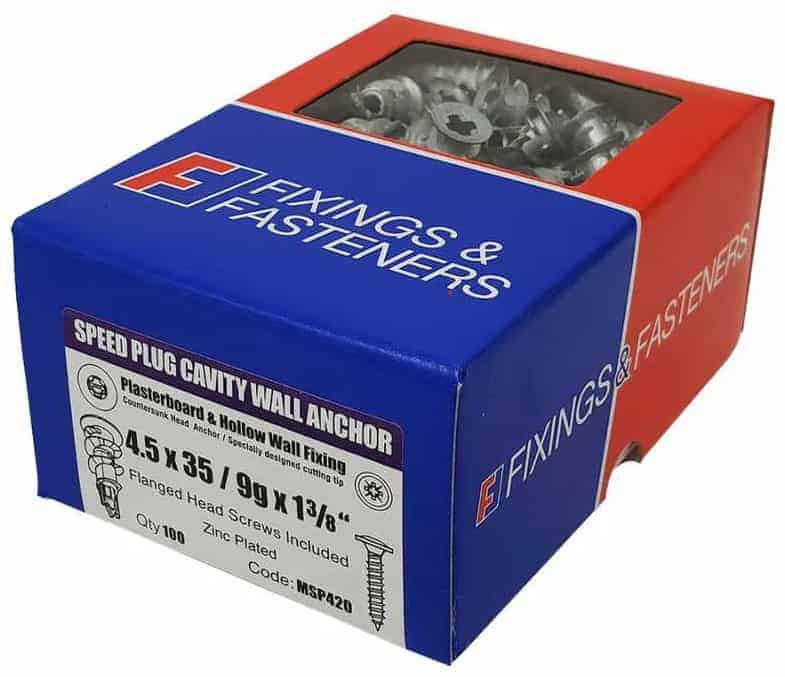Speedplug Plasterboard Fixing Zinc (Box 100) - Image 2
