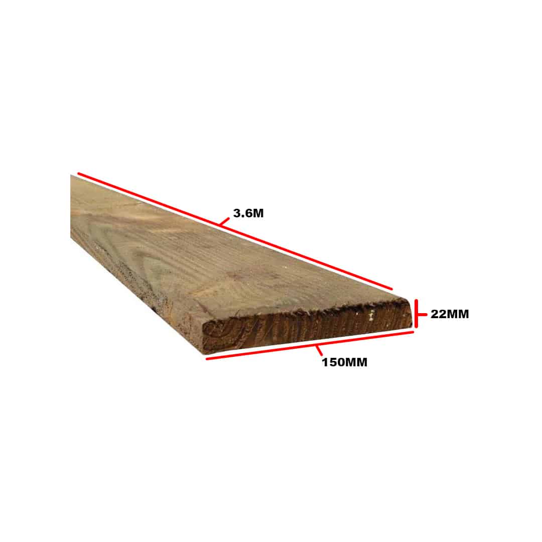 Timber Gravel Boards 150 X 22mm 3.6m