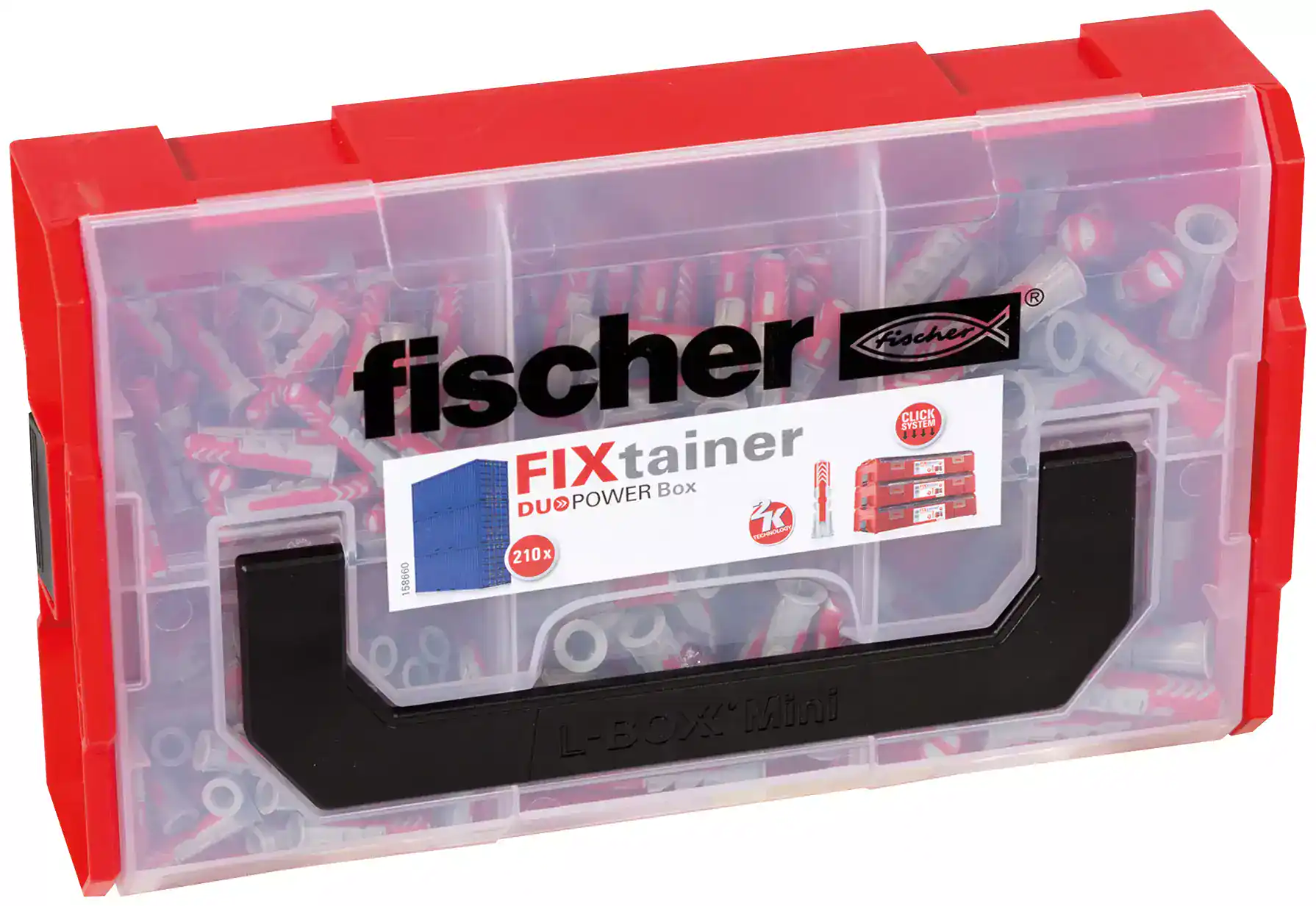 Fischer Fixtainer Universal screws, hooks and wall plugs