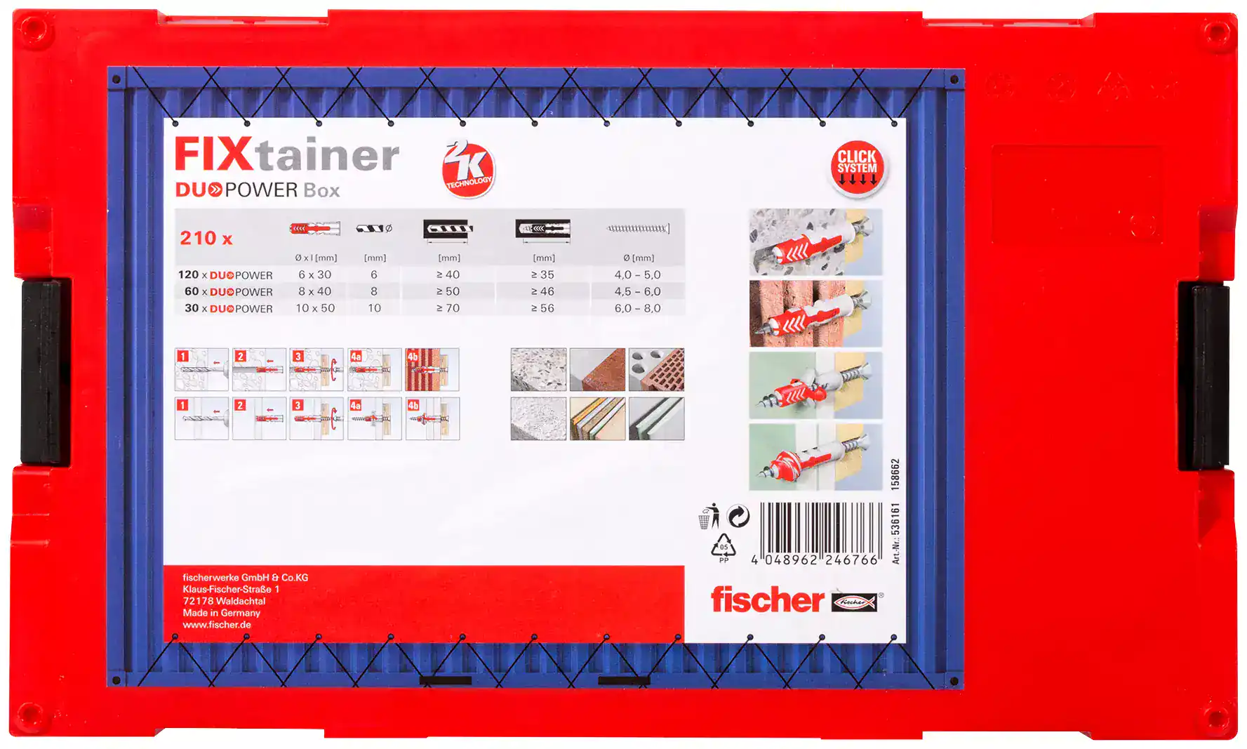 Fischer Fixtainer Universal screws, hooks and wall plugs - Image 2