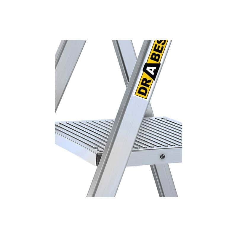 Aluminum 3-Step Household Ladder With Tool Shelf 125 Kg - Image 2