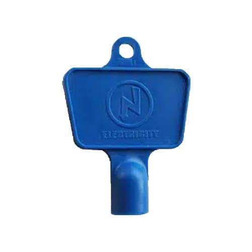 Blue Plastic Electric Meter Box Key