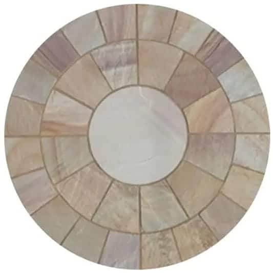 Natural Stone Circle Buff Moss 2400mm