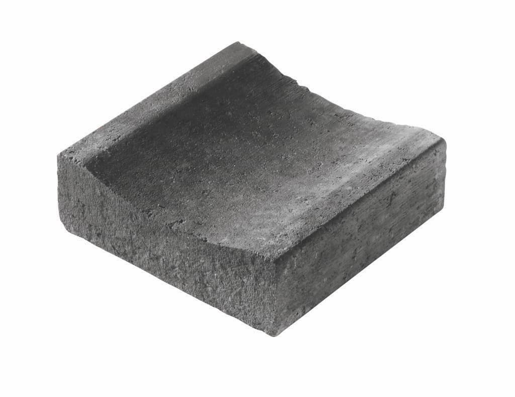 Dished Channel Kerb 200mm x 200mm x 60mm Charcoal