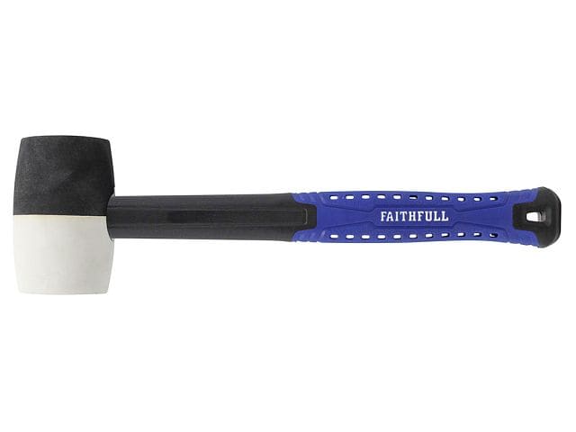 Faithfull Tools 24oz Dual Faced Black & White Rubber Mallet