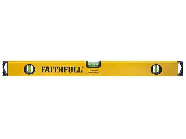 Faithful Tools Box Level 3 Vial 600mm Spirit Level